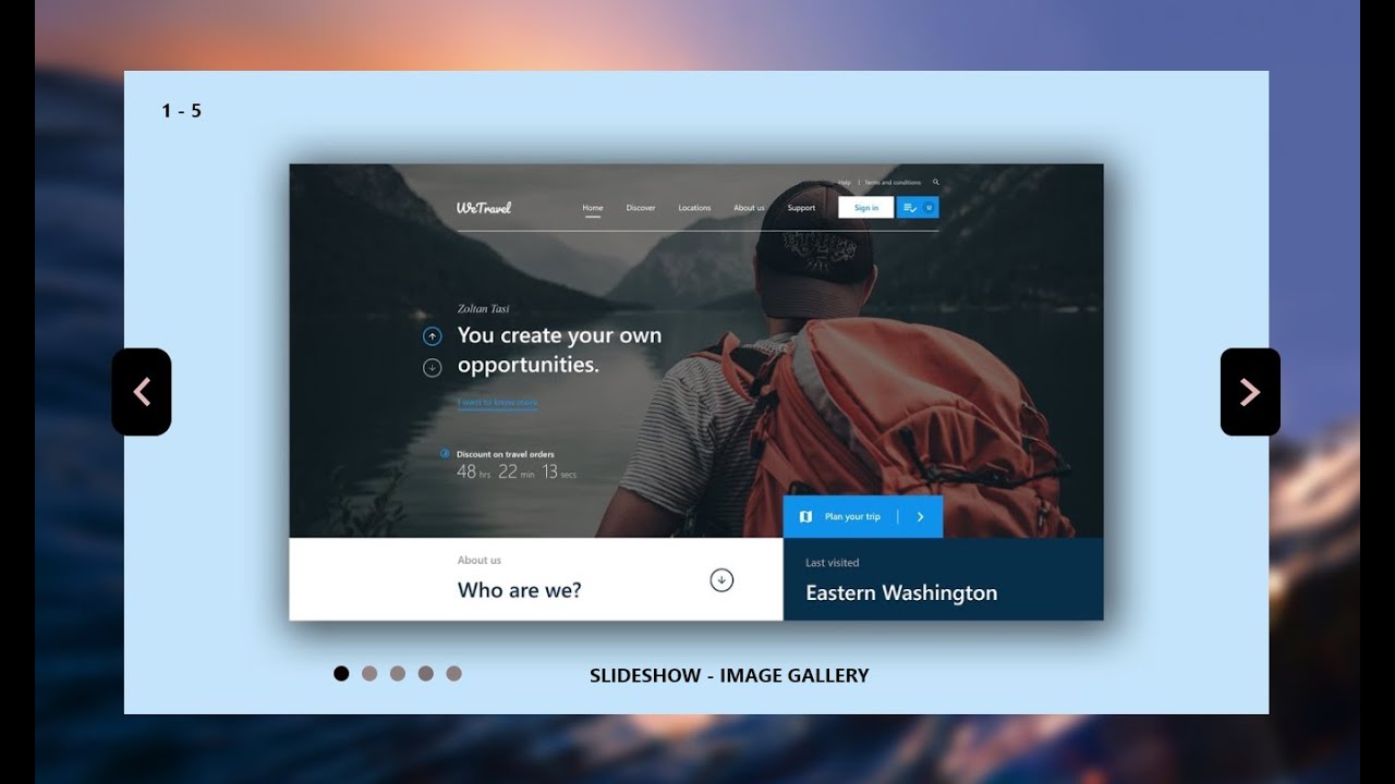 How To Create An Image Slider In HTML, CSS & Javascript || Slideshow - Image Gallery