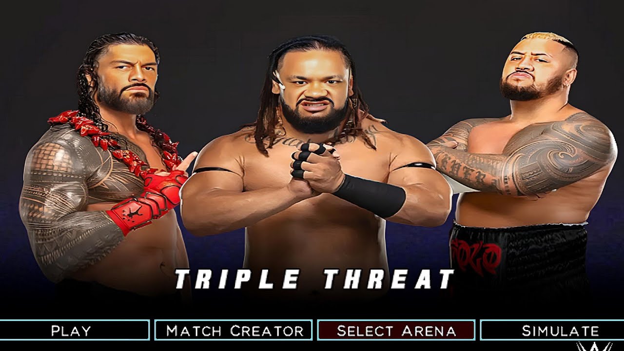 WWE 2k25 wii Roman Reigns, Solo Sikoa & Jacob Fatu |#WWE2K25