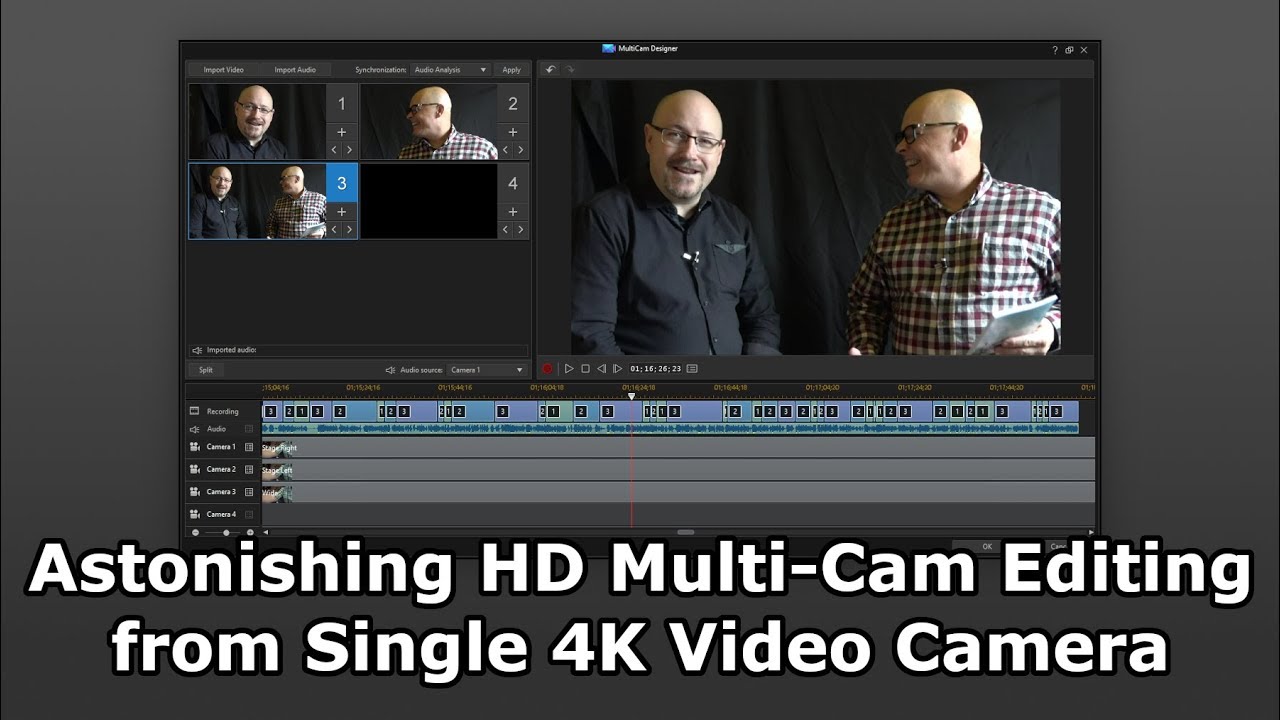 Editing 4K to 720p Multi Cam Video in PowerDirector