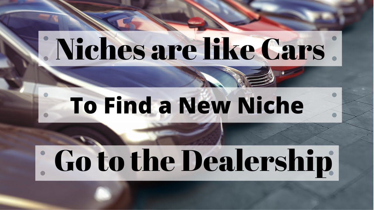 Need a New NICHE? Go to the Niche Dealership!