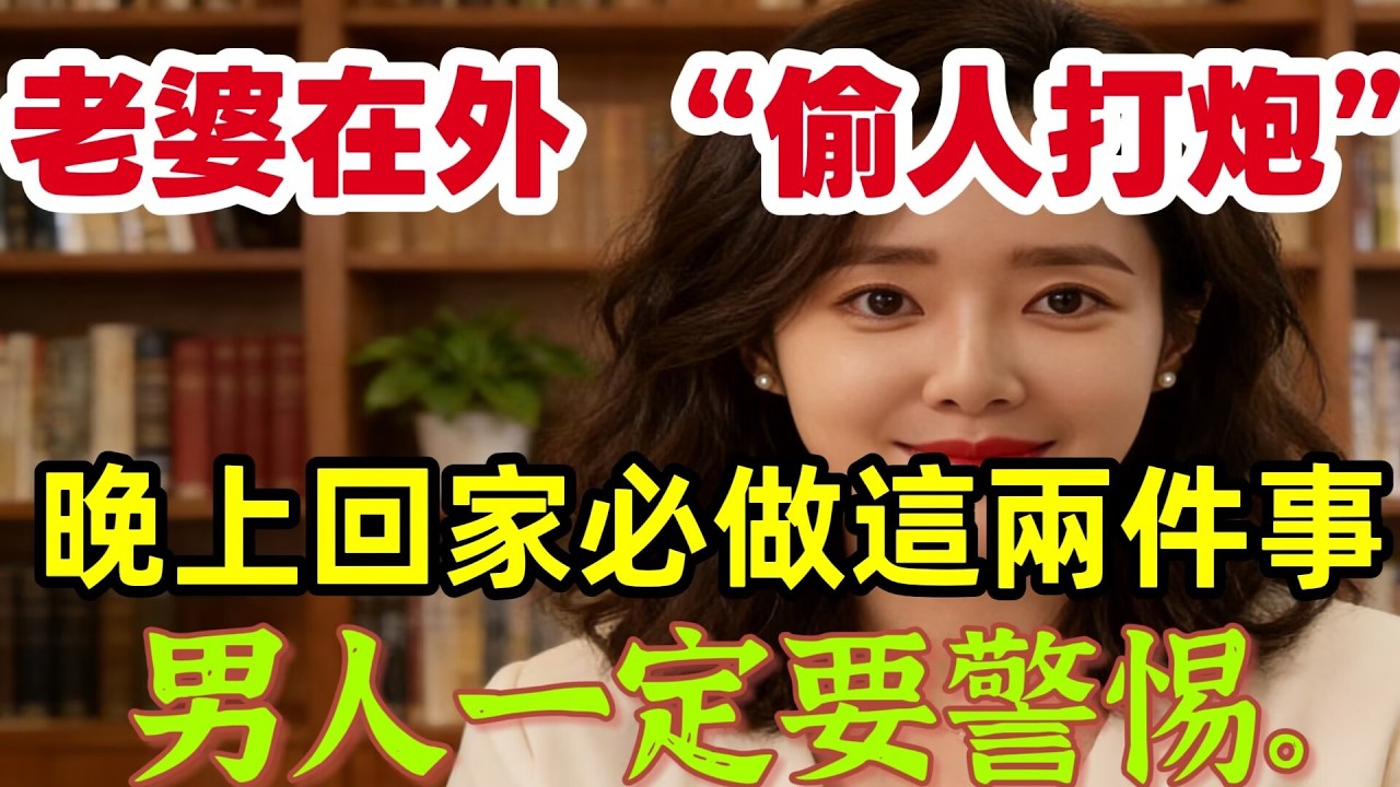 老婆在外 “偷人”，晚上回家必做這兩件事？男人一定要警惕。#感情 #夫妻 #分享#男女相處 #男女行動 #happy婚 #大熱門 #大熱門 #前妻 #情感
