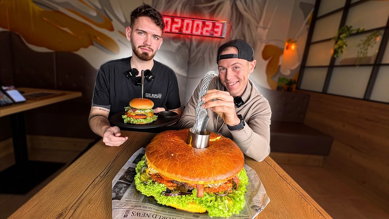 Er hat den GRÖSSTEN BURGER DEUTSCHLANDS! 😱Schaffe ich Ed‘s Burger Challenge? 