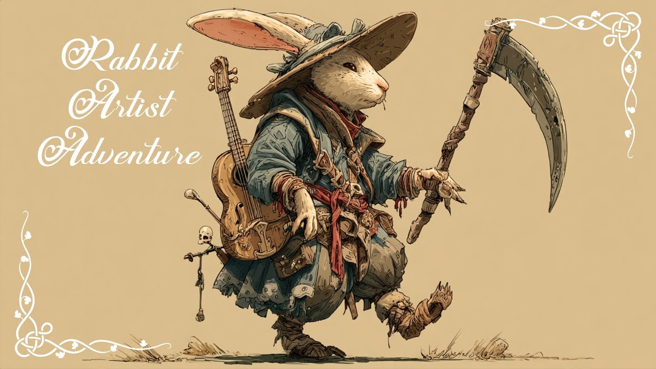 Rabbit Artist Adventure - [Celtic Music] Medieval Fantasy Music for Rest & Reflection
