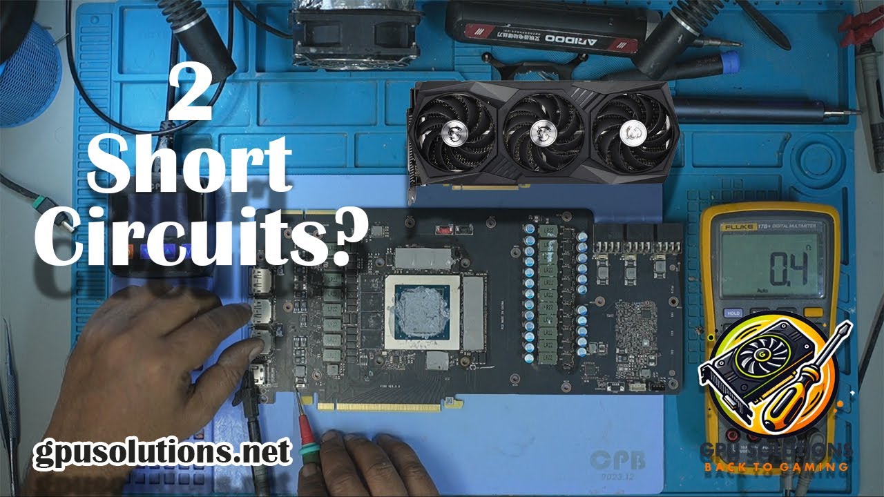 Ремонт MSI RTX 3090 — устранение двойного короткого замыкания