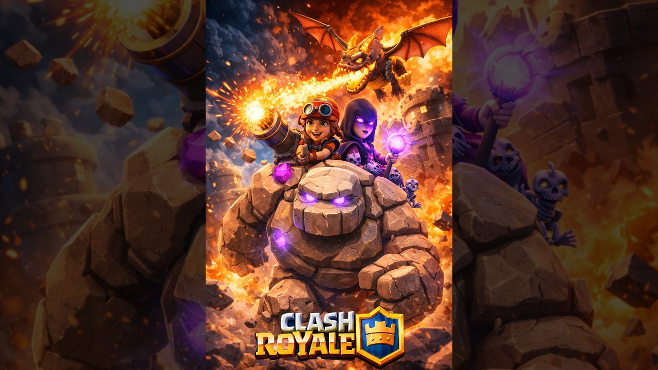 Golem Super Push 💥 Firecracker & Witch & Inferno Dragon