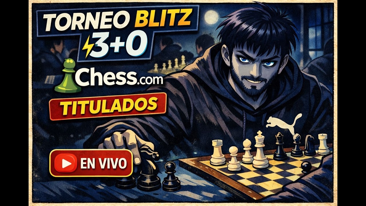 ⚡TORNEO BLITZ NOCTURNO 3+0 | AJEDREZ Explicado | Maestro Internacional Mat&iacute;as P&eacute;rez | TT 2026