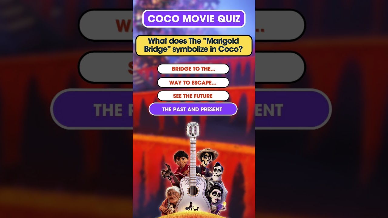 Coco Movie Quiz | What does The "Marigold Bridge" symbolize in Coco? 