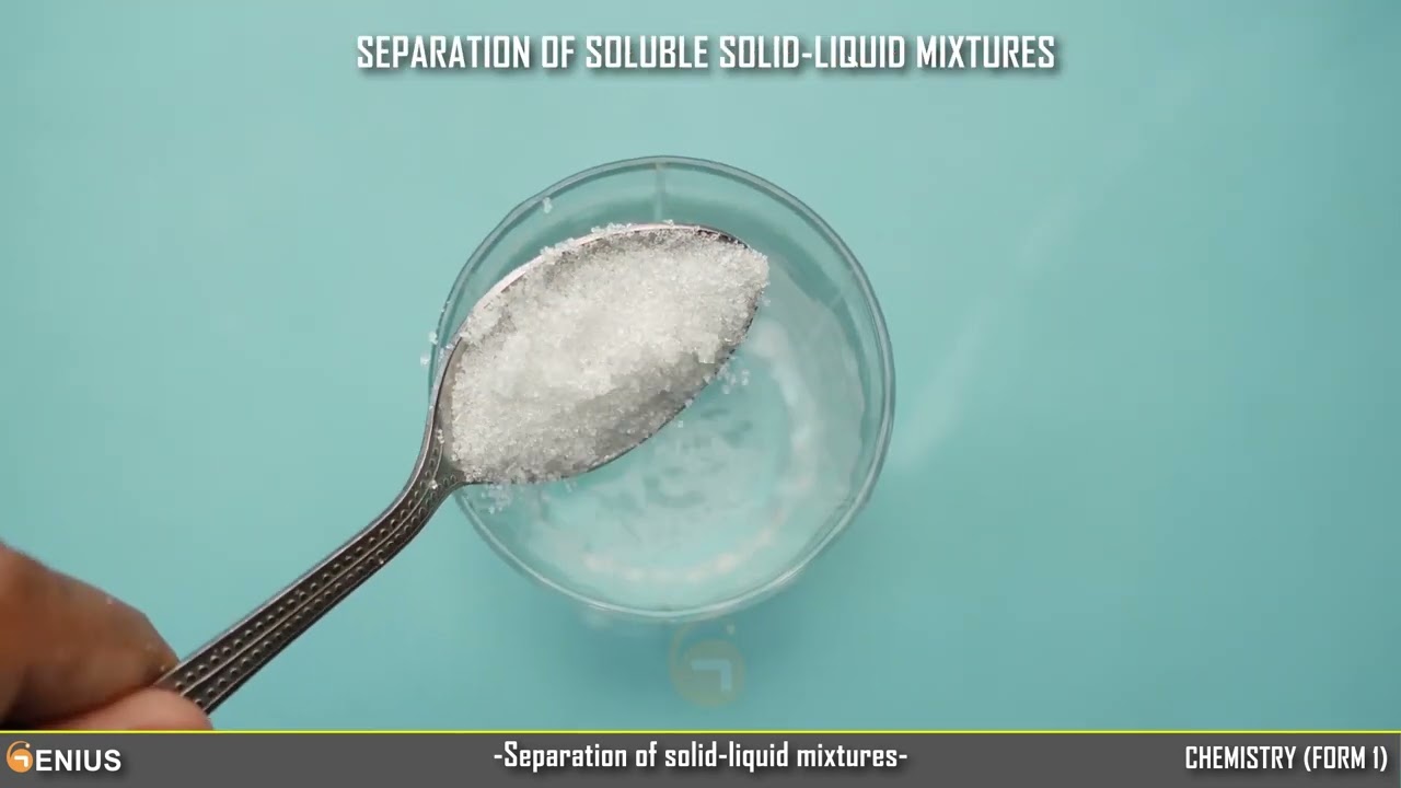 Lesson 8: Separation of Solid-Liquid Mixtures