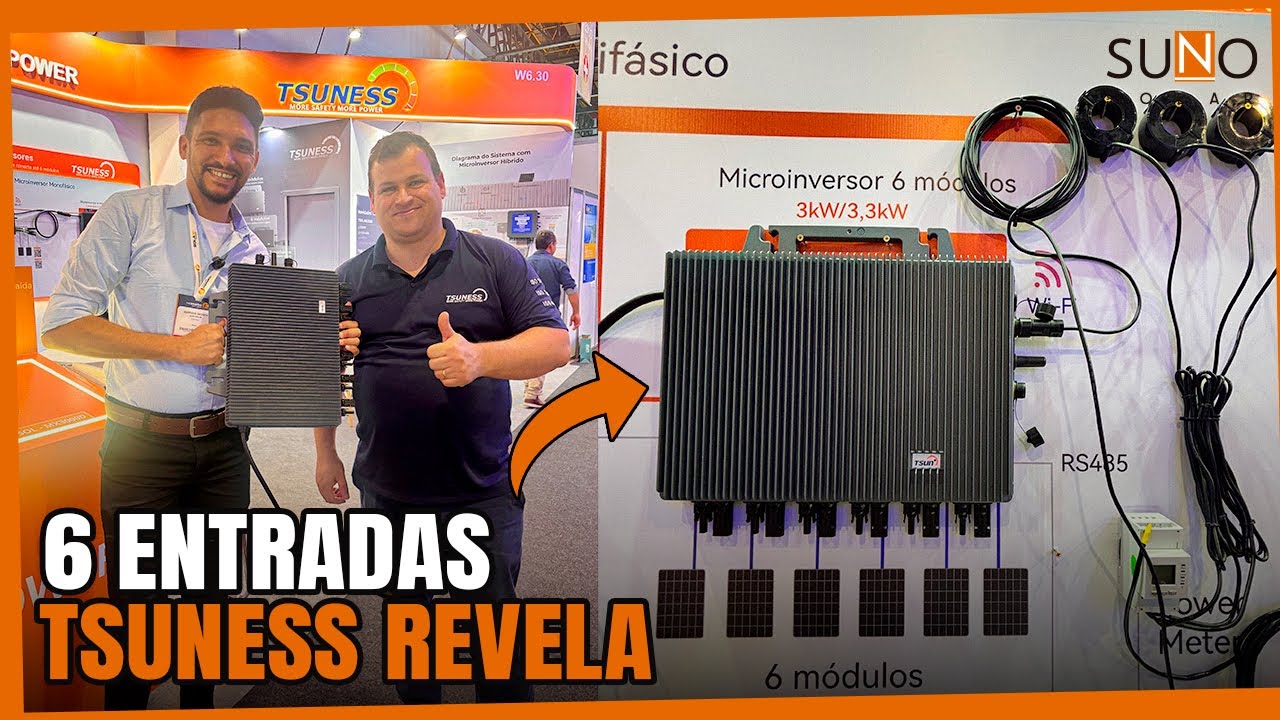 ADEUS 4 EM 1? Tsuness Apresenta O Microinversor de 6 Entradas na Intersolar!