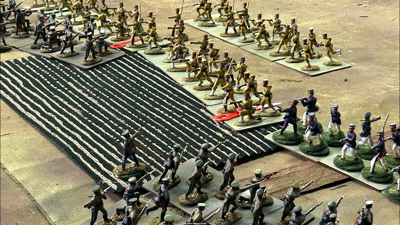Russo-Japanese 1904-1905 war game in 54mm using basic Donald Featherstone rules. 