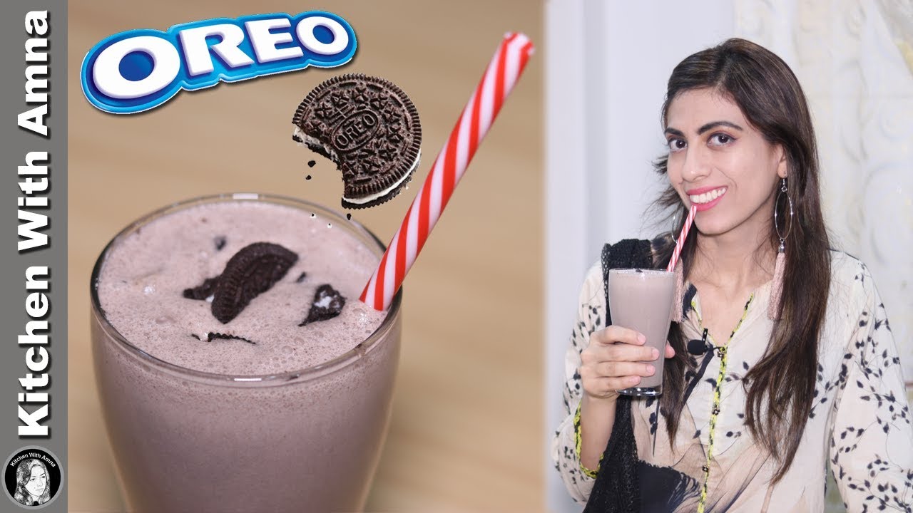 Tasty Oreo Milkshake Recipe - Summer Drink Recipe - Kitchen With Amna