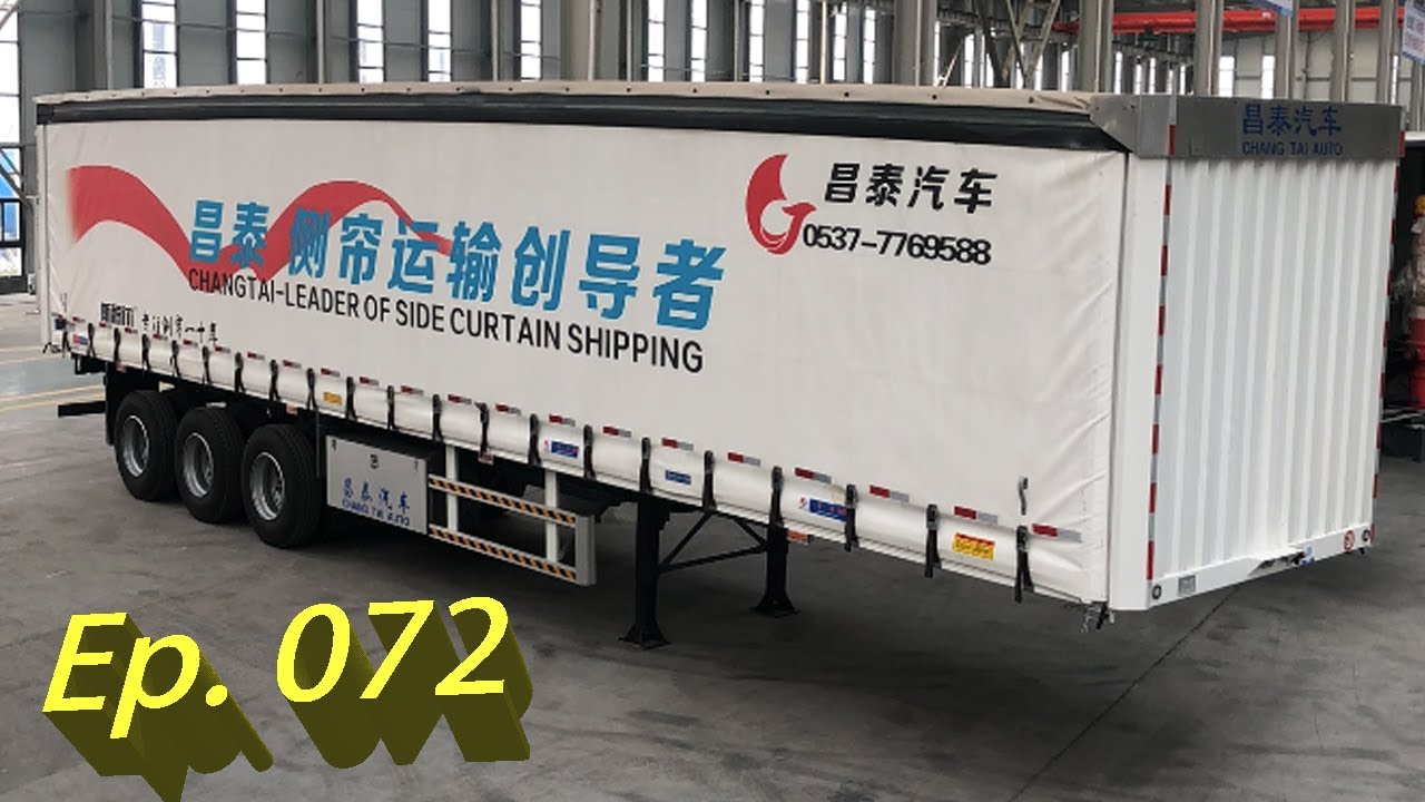 P072 Curtain Side Open Semi Trailer For China Logistic Express Market (English)