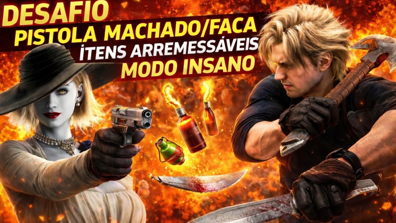 RESIDENT EVIL REQUIEM - PISTOLA MACHADO/FACA ÍTENS ARREMESSÁVEIS - MODO INSANO  #shorts FINAL