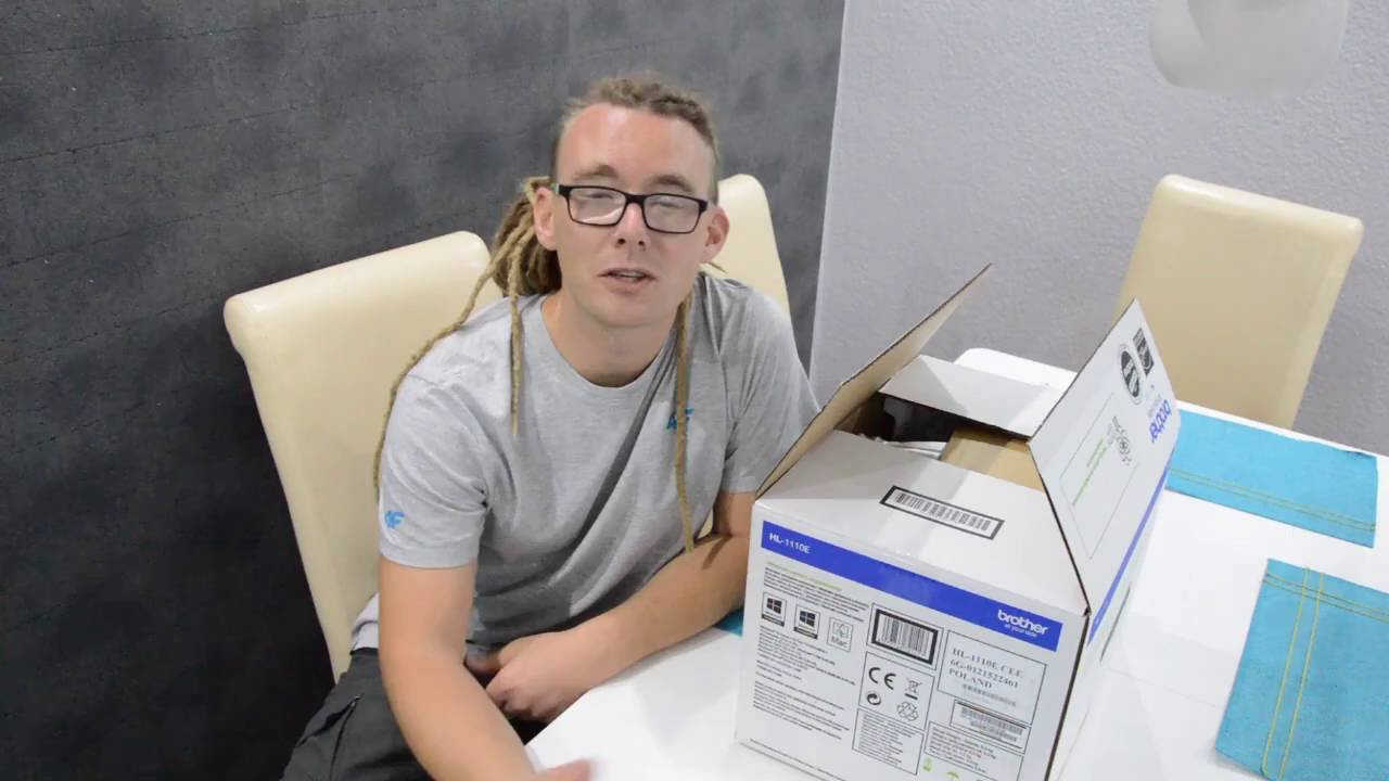 Test i unboxing drukarki laserowej Brother HL-1110E - wymiana tonera.