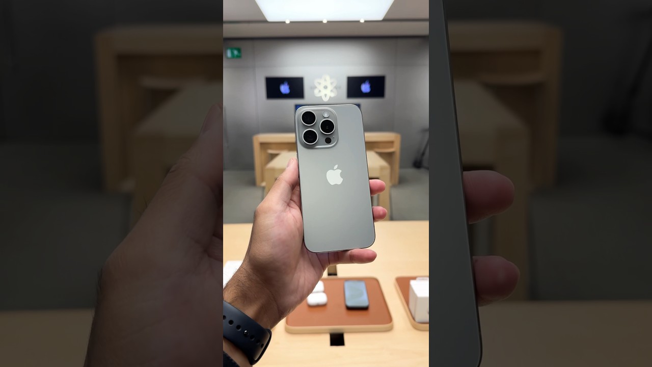 Picking up my iPhone 15 Pro Natural Titanium!