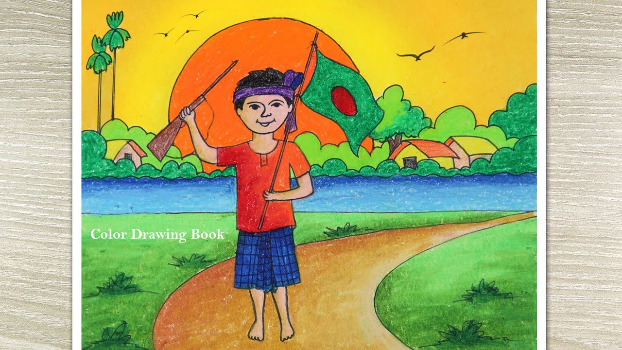 How to draw Independence day of Bangladesh, 26 march drawing