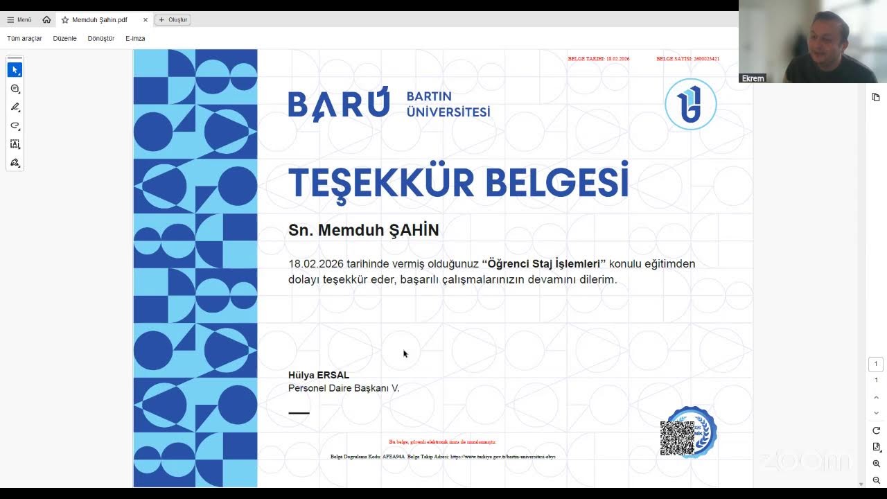 Öğrenci Staj İşlemleri