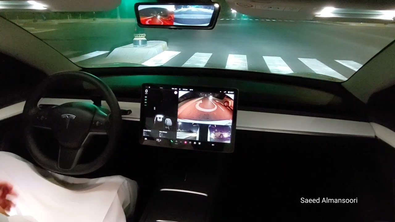 TESLA 2023.32.4 Autopilot Enhanced  #uae #uae #ksa #tesla #car #youtube