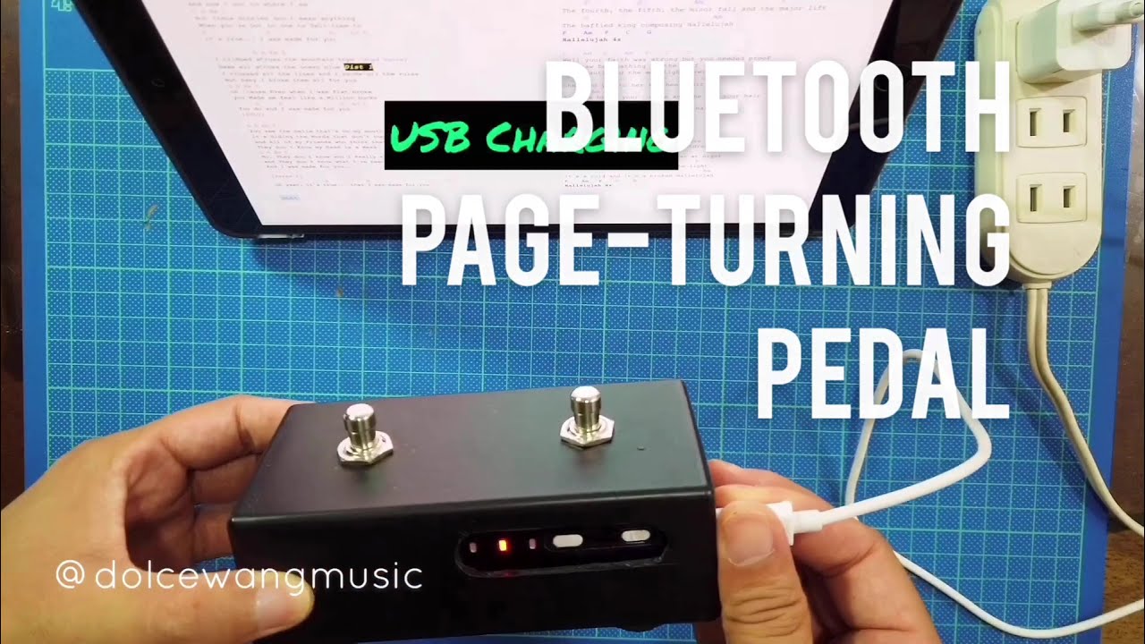 Bluetooth Page-Turning Pedal for iPad, Digital Sheet Music