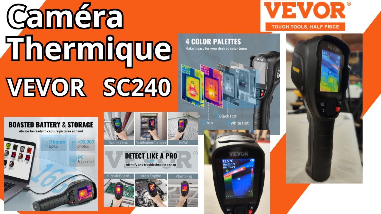 Camera thermique VEVOR SC240N 🧡 , pour les inspections ou diagnostic , voyez l'invisible