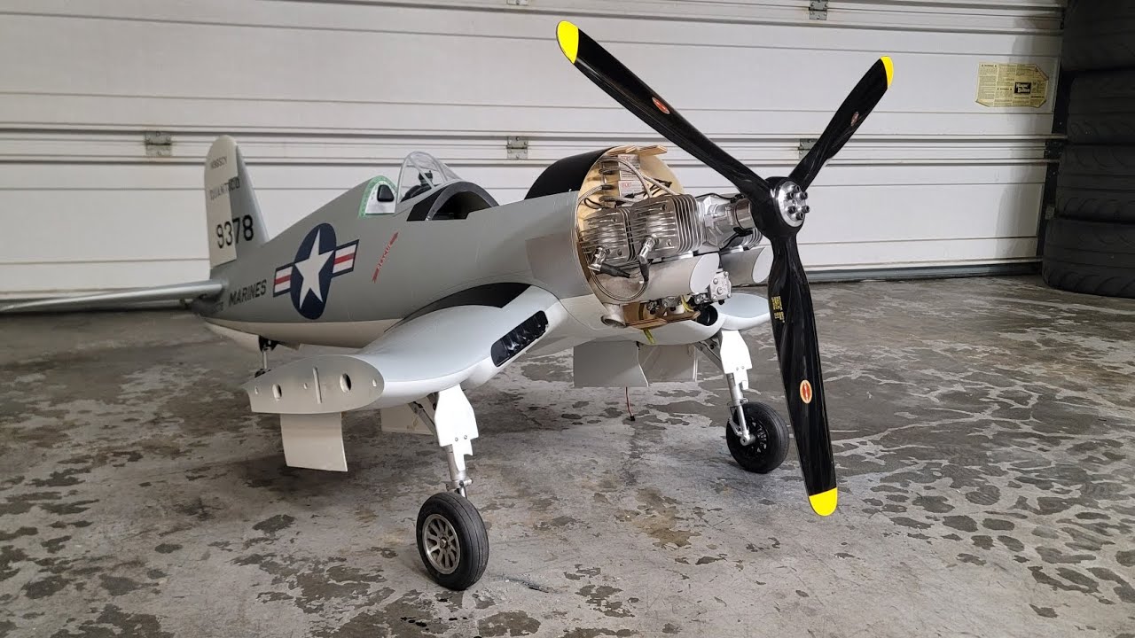 TOP RC F4U CORSAIR DLE 222 BUILD #3