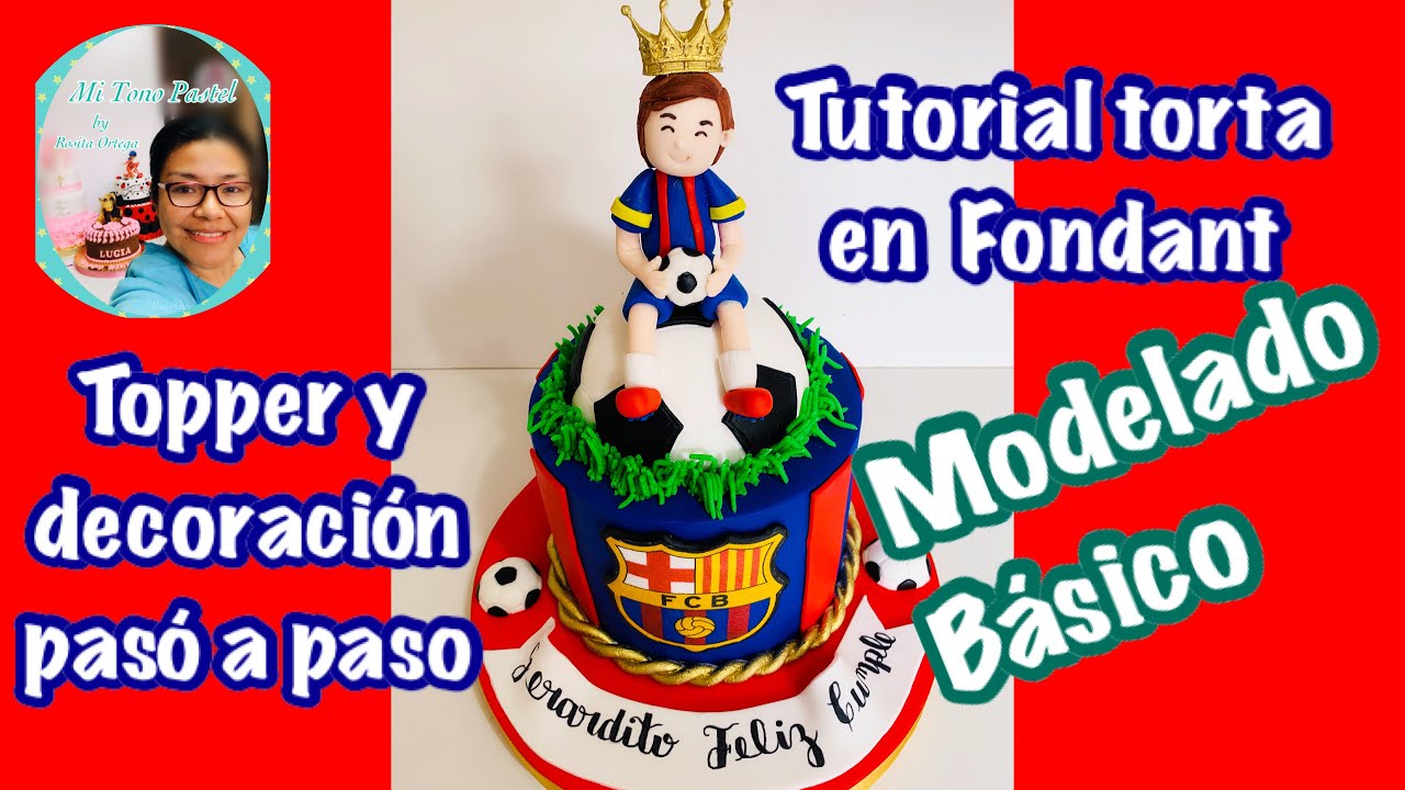 Torta Fútbol Club Barcelona TODA LA DECORACIÓN Y TOPPER