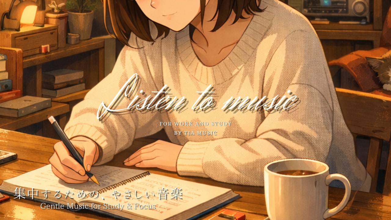 【作業用・勉強用】ひとりで集中するための、やさしい音楽｜Gentle Music for Study & Focus
