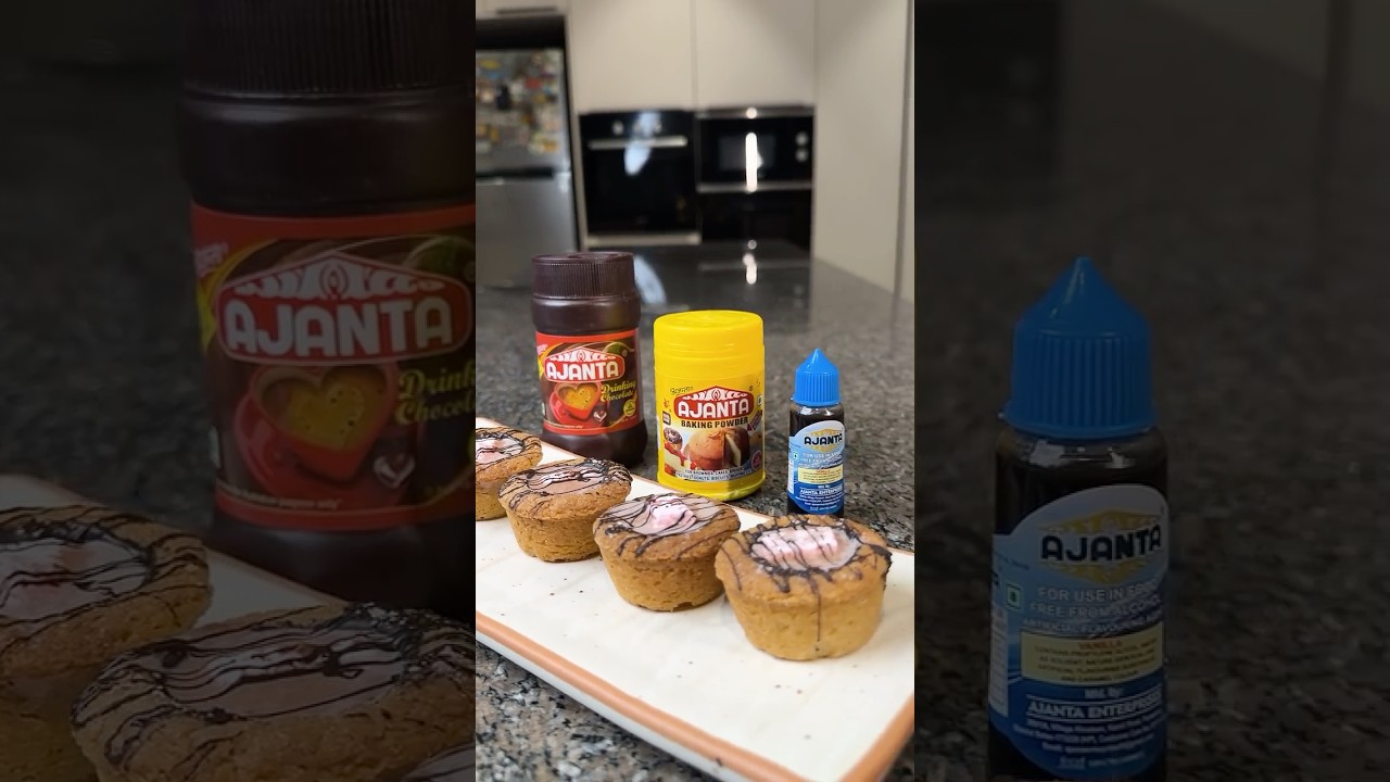 Hot Chocolate Cookie Cups 🍫 | Easy Dessert with Ajanta Drinking Chocolate | Recipes by Ajanta