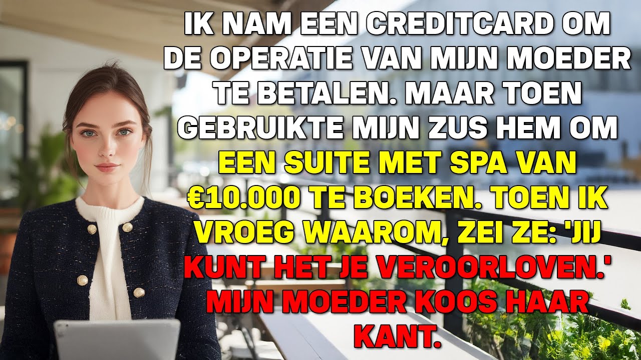 Ik opende een creditcard voor mama’s medische kosten – zij liet mijn zus €47K op mijn naam uitgeven