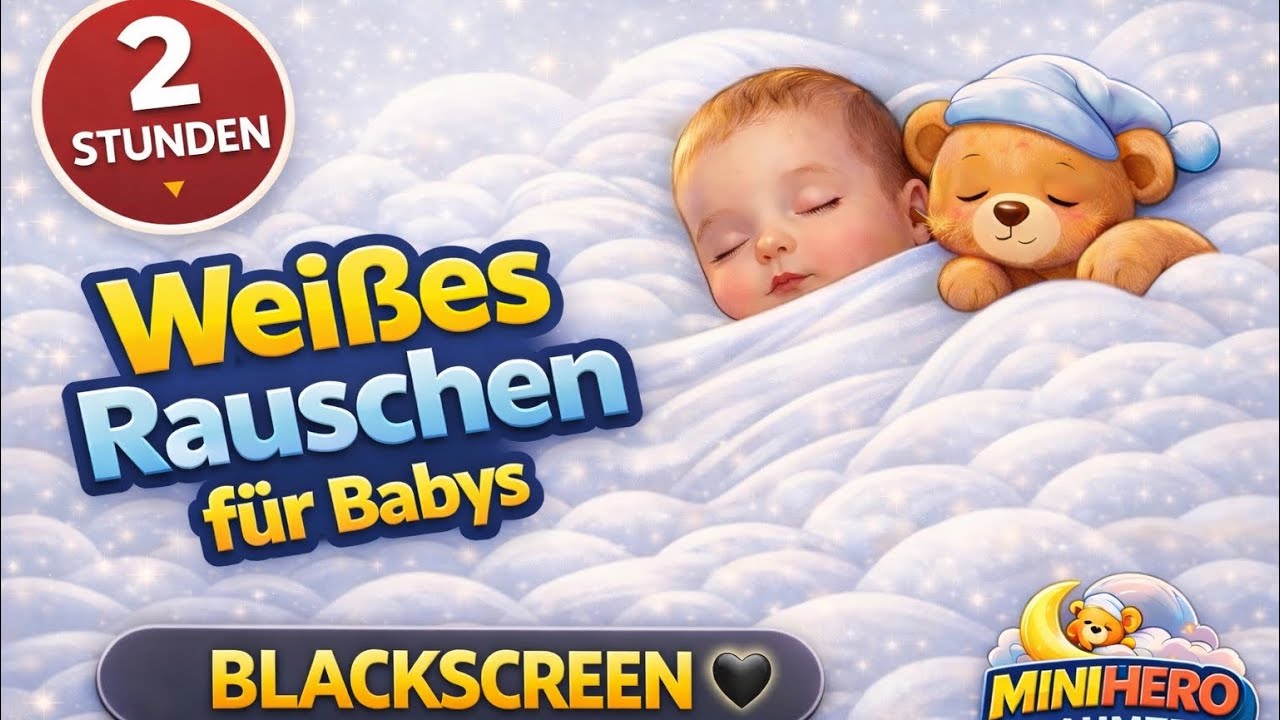 Baby will nicht schlafen? | Weißes Rauschen (white Noise) für Babys | 2h Tiefschlaf & Entspannung 