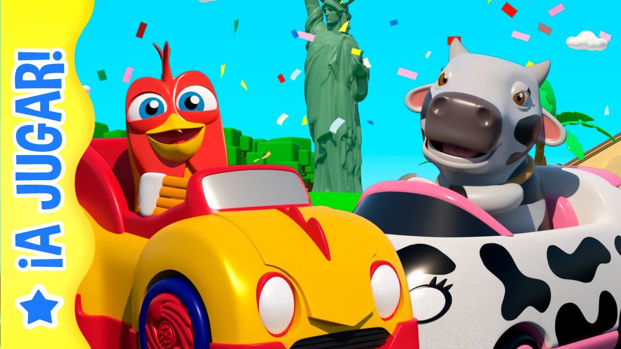 JUGAMOS Y APRENDEMOS con LOS ANIMALES de LA GRANJA DE ZENÓN A RODAR 🚗🥳MIX 🌈 A JUGAR 🥳