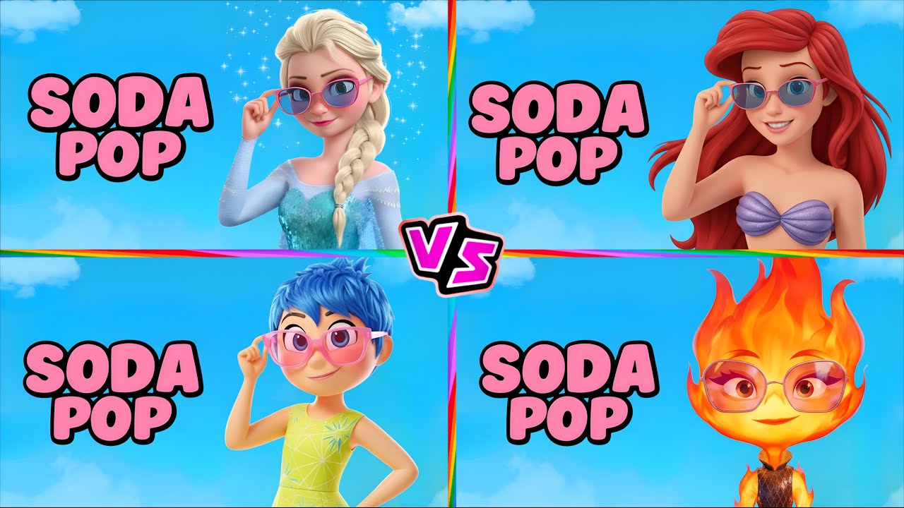 ПРИНЦЕССА АРИЭЛЬ 🆚 ГОЛОВОЛОМКА 2 🆚 ЭЛЕМЕНТАЛ 🆚 ЭЛЬЗА (ХОЛОДНОЕ СЕРДЦЕ) x СОДА ПОП 🎶🎵 Кто лучший?