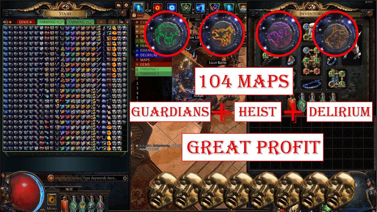 💎 100 Shaper Guardian MAPS Farming Strategy Invitations + Delirium = HUGE PROFIT in PoE 3.26!
