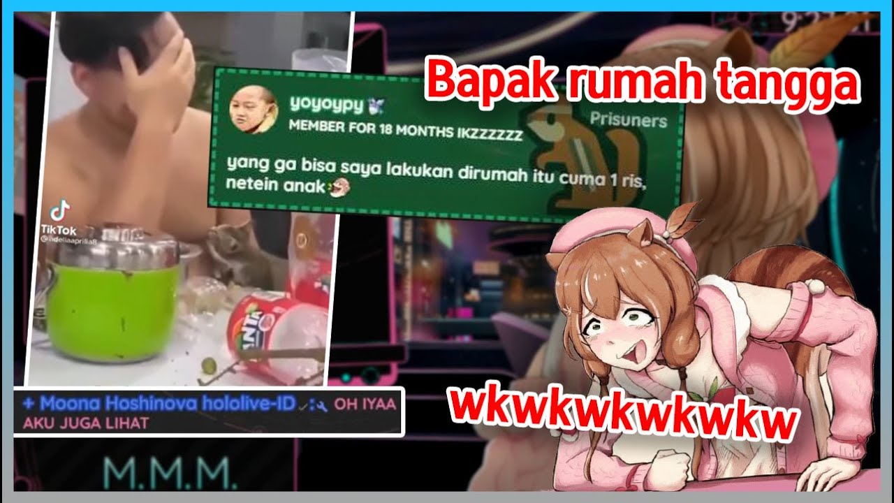 Pembahasan kocak Risu Moona dan viewer tentang bapak rumah tangga