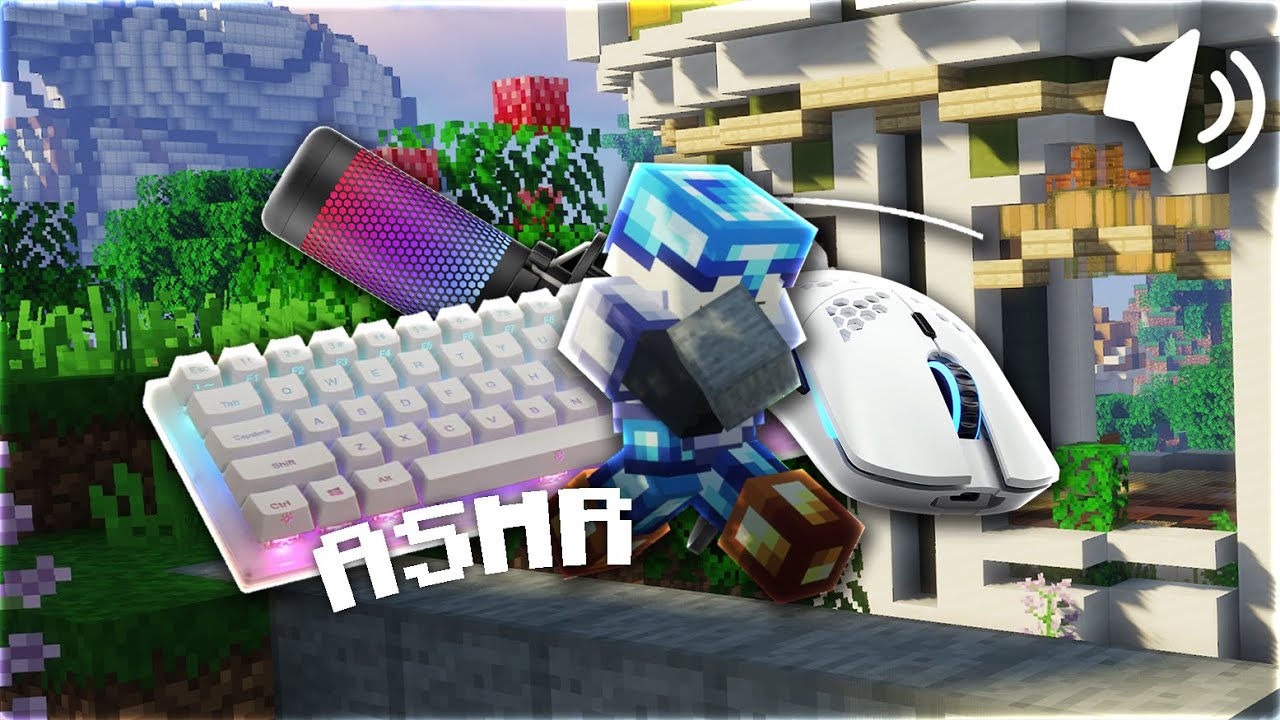 (SATISFYING) Keyboard & Mouse ASMR (HANDCAM) - Yellow Switches // Hive Skywars