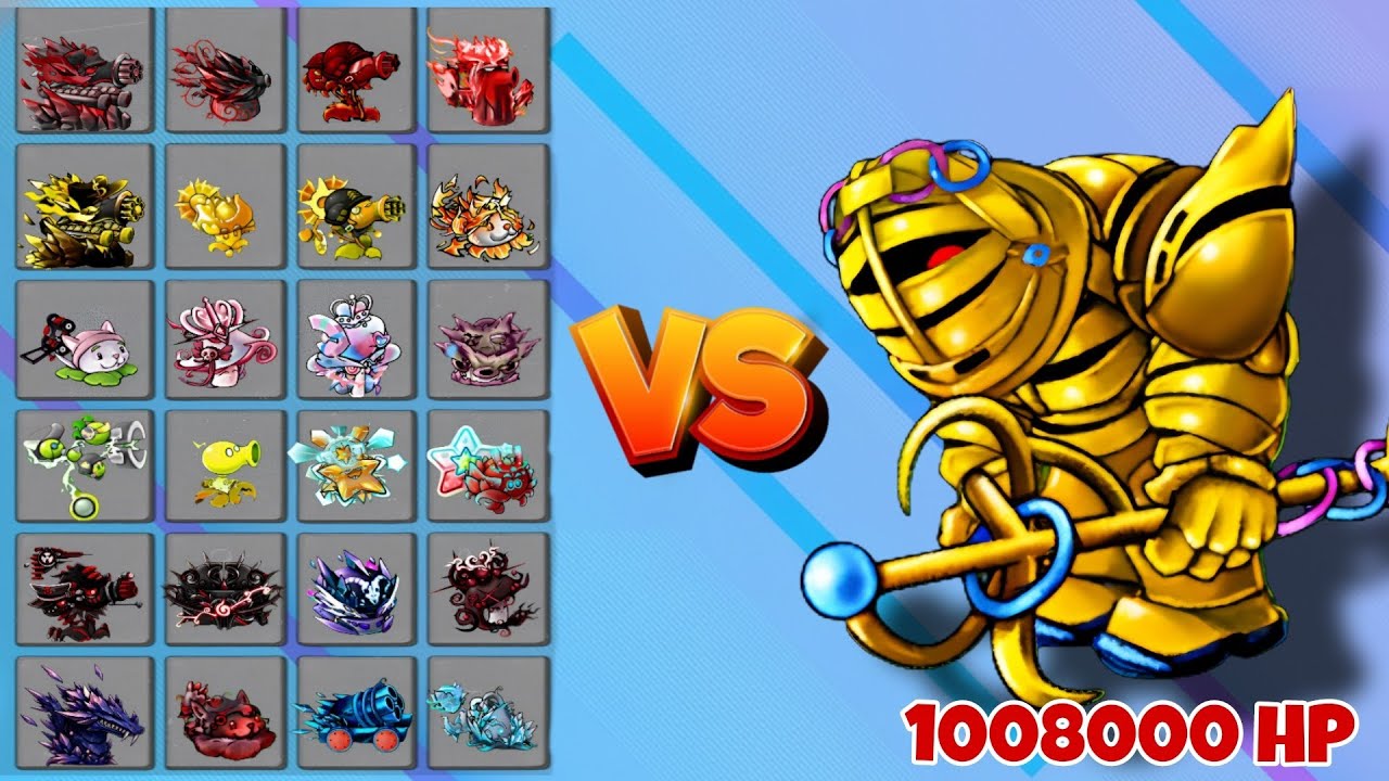 Special Golden Giant (1008000hp) vs Ultimate Plants and Mods Max Fire Rate | PvZ Fusion 3.3.1