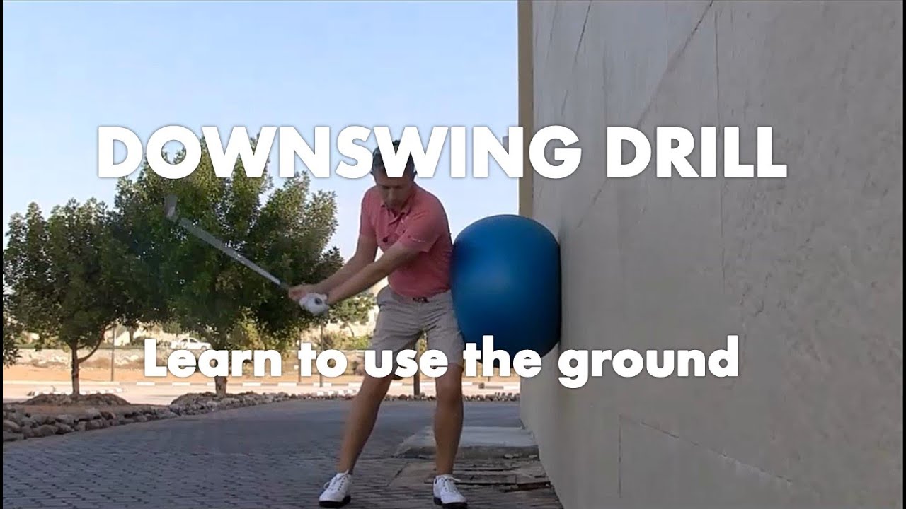 Downswing Drill - Gym Ball
