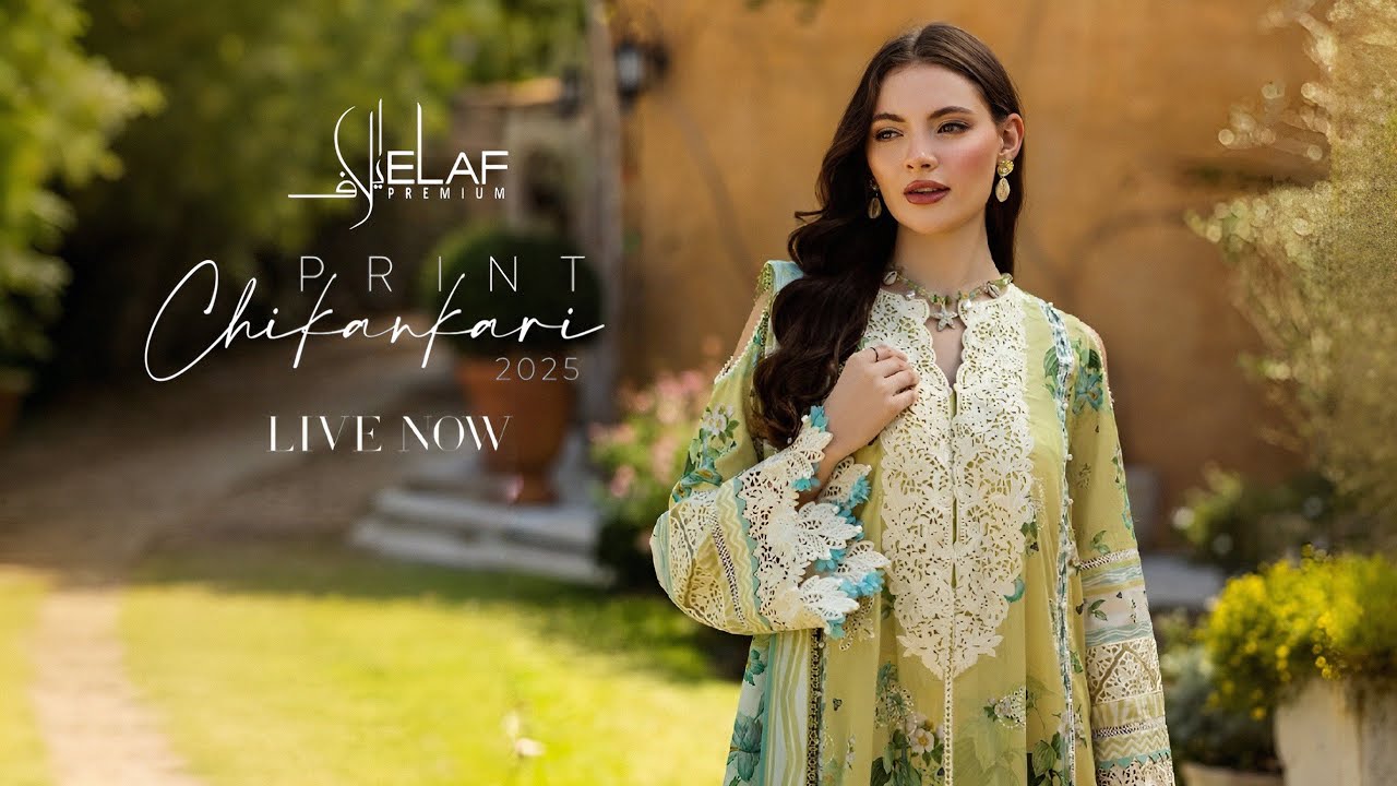 ELAF Premium Elaf Print Chikankari Collection 2025 | Elaf Unstitched Lawn Collection Summer'25