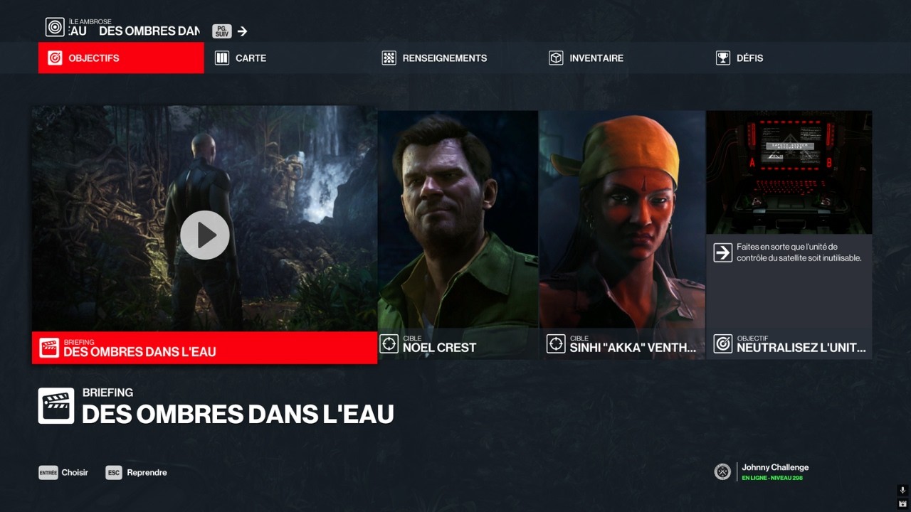 Hitman 2: Île d'Ambroise. Défis: Une mort à chérir. AS.
