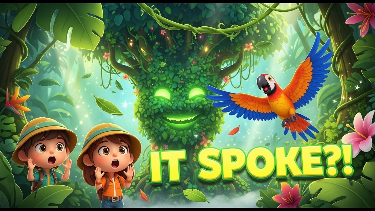 The Jungle That Talked Back 🌿🦜 | A Magical Cartoon Story for Kids