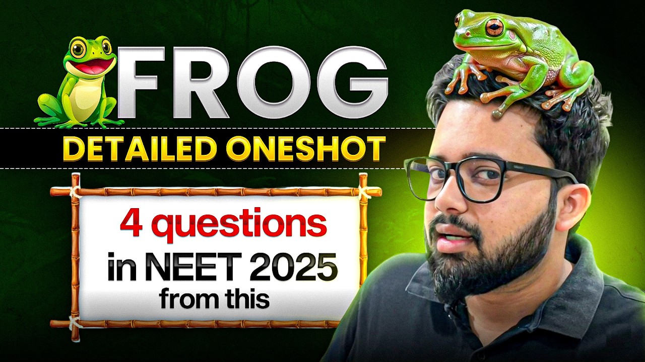 Краткий обзор вопросов из учебника NCERT по теме «Лягушка» для NEET 2026 | 4 вопроса, заданных на...
