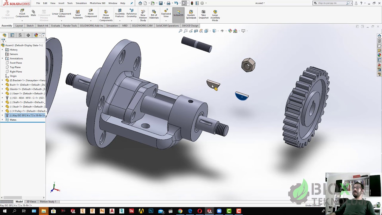 SolidWorks Assembly Tutorial - V Belt Dive