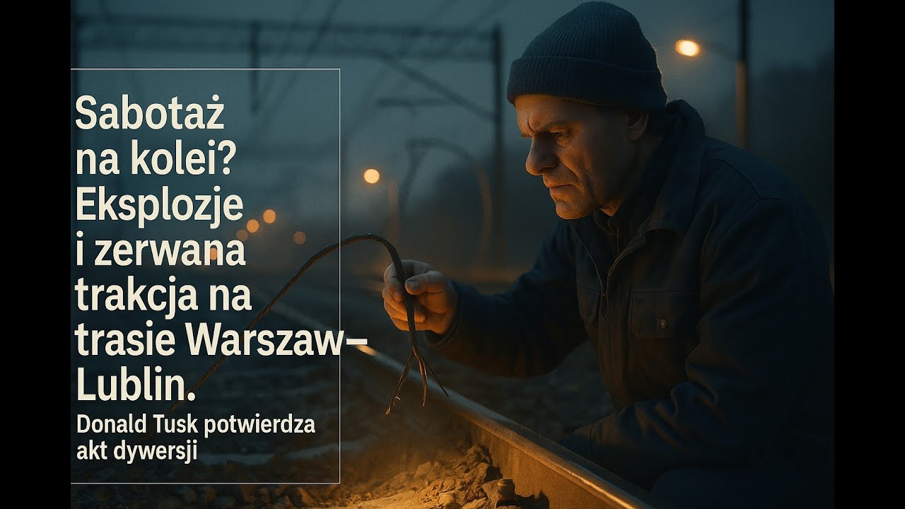 🚨 Sabotaż? Eksplozje i zerwana trakcja na trasie Warszawa–Lublin.Donald Tusk potwierdza akt dywersji
