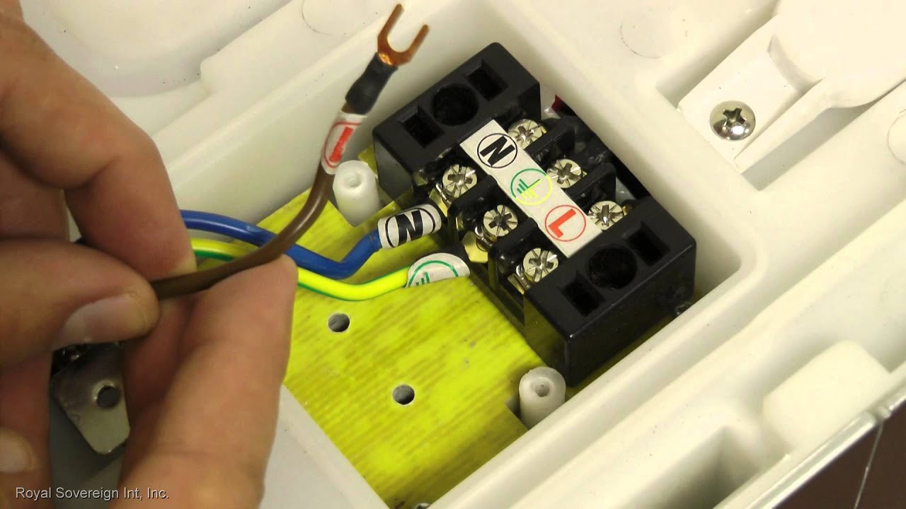 How to Install the Power Cord for the RTHD-461S Hand Dryer