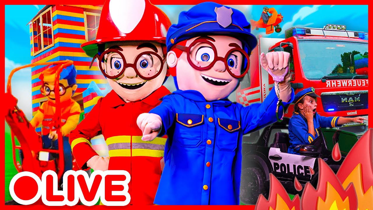 LIVE : LET'S PLAY PRETEND TO BE POLICEMEN WITH POLICE CARS 🚓🚨 Kids pretend play compilation