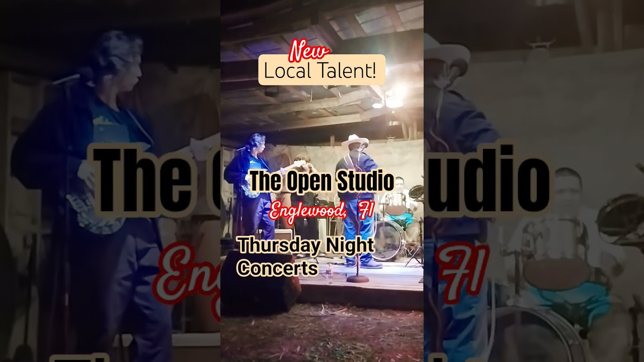 The Open Studio 🎙 Weekly Concerts In The Garden Thursday Nights Englewood,  Fl. 