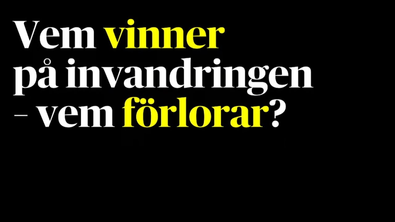 George Borjas  &rdquo;Ni m&aring;ste inse att invandring kostar&rdquo;