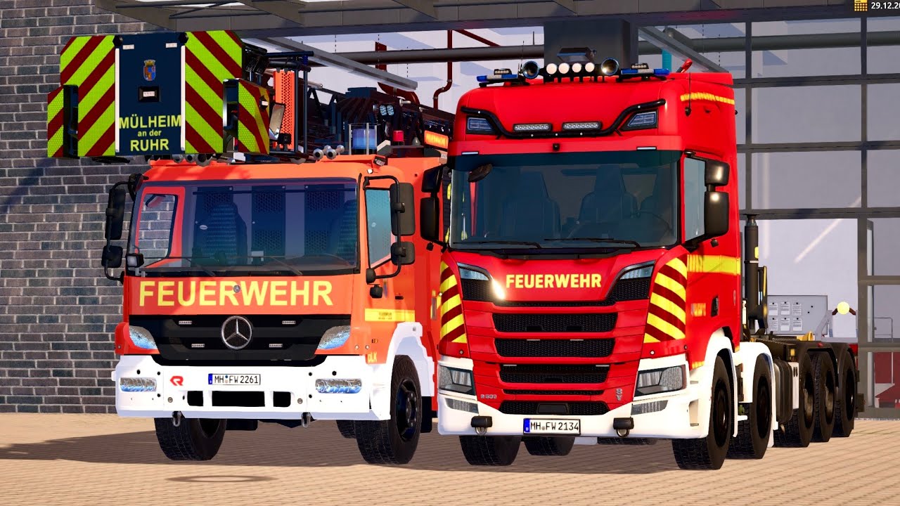 Emergency Call 112-shanghai fire department Firefighters Responding simulator ! 4K