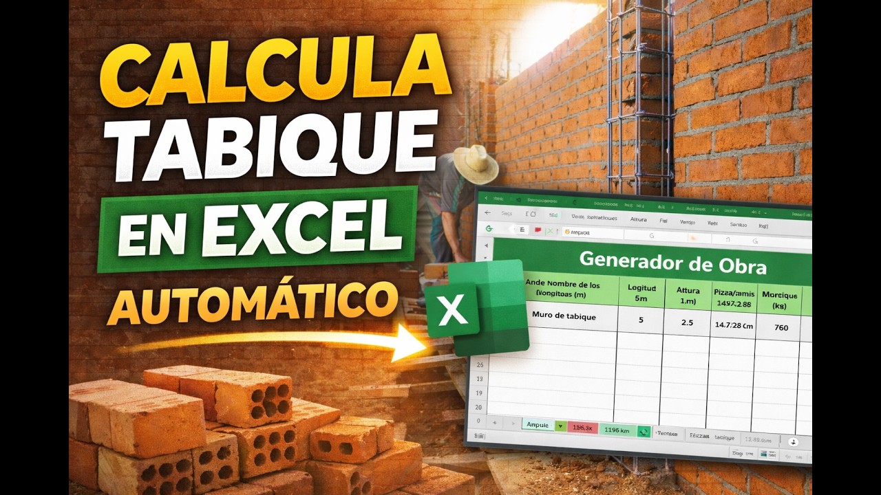 CUÁNTOS LADRILLOS NECESITAS | Fórmula Excel (TABIQUE,ARENA,MORTERO)-2026