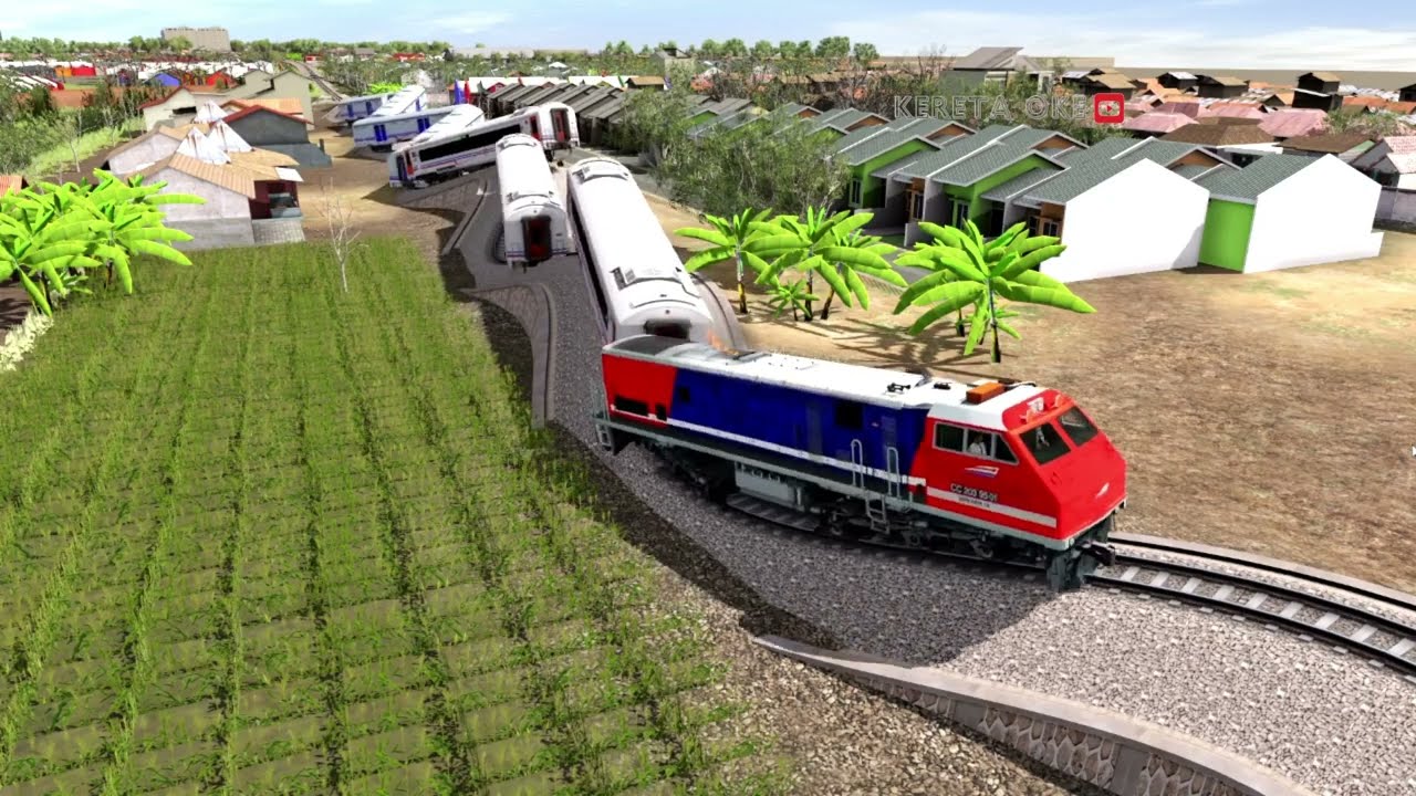 Long Train Pierces Train Accident At Crossing Tracks #train #trainzsimulator #trainvideo